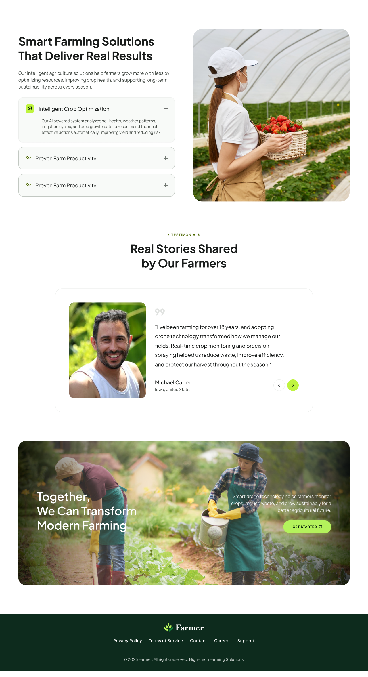 techneth aero-harvest-agriculture-website-development