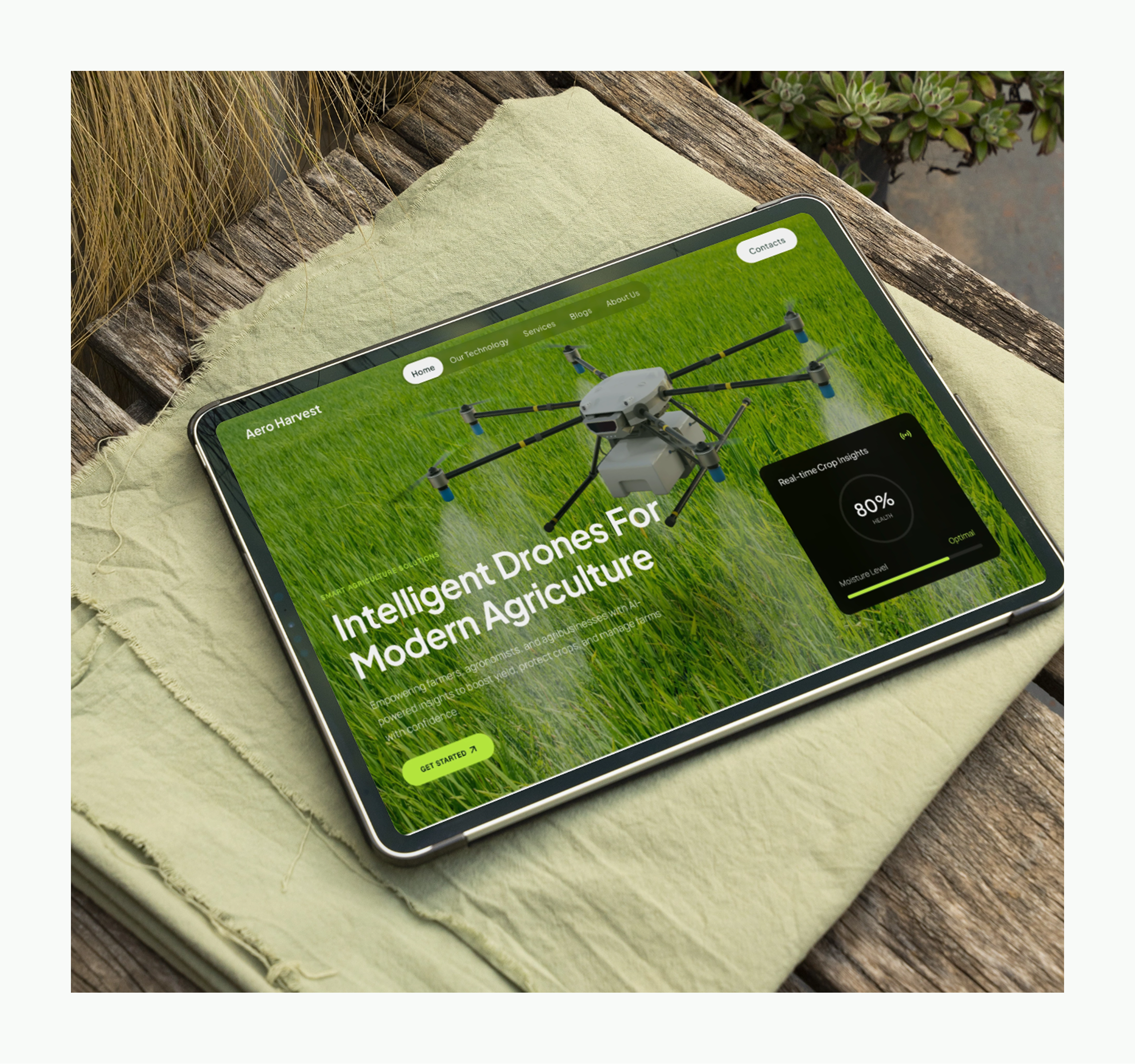 techneth aero-harvest-agriculture-website-development