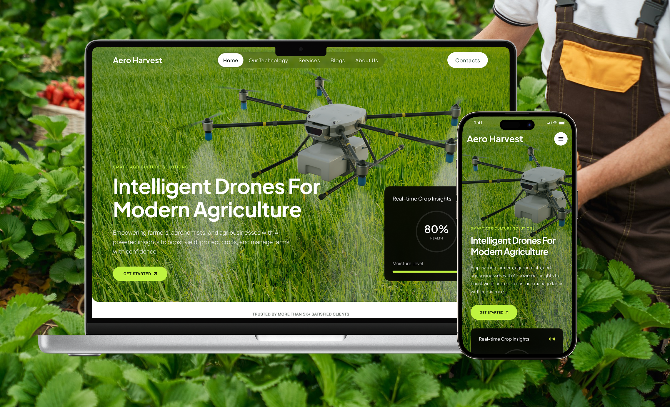 techneth aero-harvest-agriculture-website-development